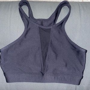 Black halter sports bra